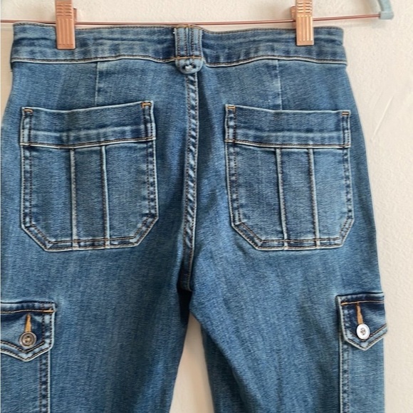 Anthropologie Pilcro Boot Cut Cargo Pocket Jeans - Picture 6 of 7